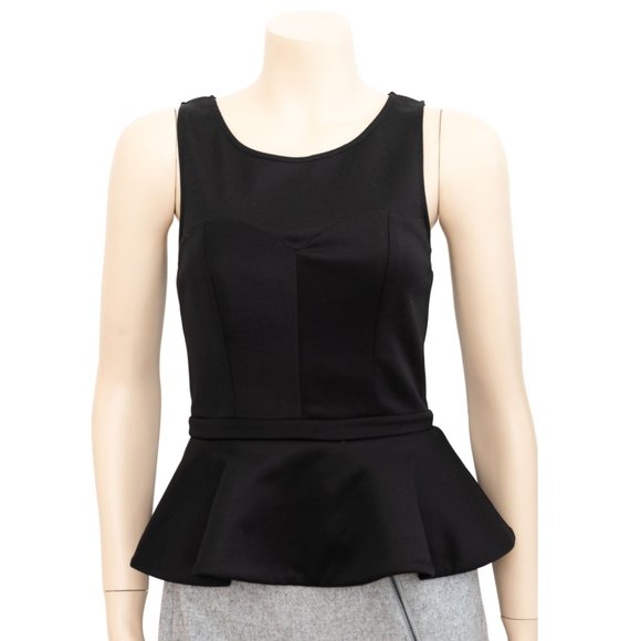 Bettina Liano Tops - T By Bettina Liano Black Peplum Top Size 6